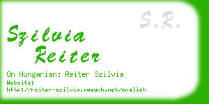 szilvia reiter business card